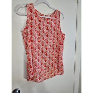 Paperkite Women Red and White Sleeveless Blouse L